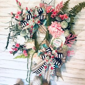 Think Happy Thoughts Wreath